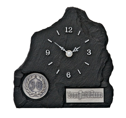 Schieferlook-Uhr 18cm für 5cm
