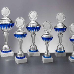 Pokal silber-blau H362mm Leon