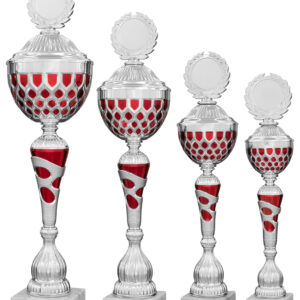4er-Serie Pokale Nina silb-rot