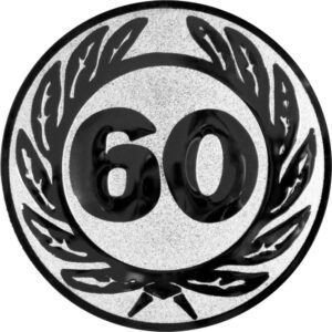 Emblem Jubiläum 60Ø50mm silber