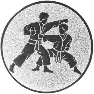 Emblem Karate Ø50mm Silber