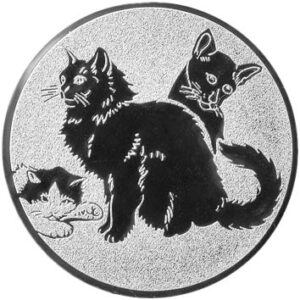 Emblem Katzen Ø50mm Gold