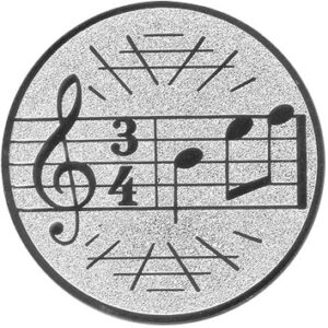 Emblem Musiknoten Ø50mm Gold