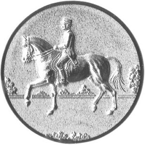 Emblem Dressur 3D Ø25mm Silber