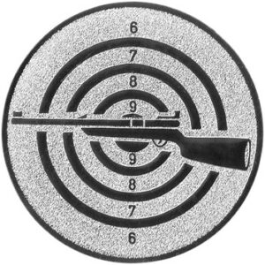 Emblem Gewehr Ø50mm Silber