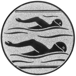 Emblem Schwimmen Ø25mm Silber