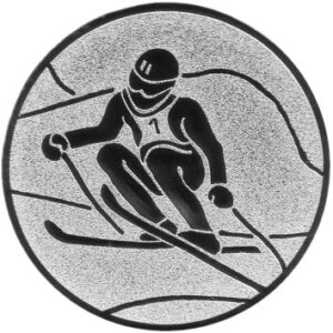 Emblem Ski Ø50mm Silber
