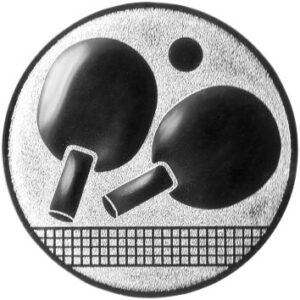 Emblem Tischtennis Ø50mm Silber