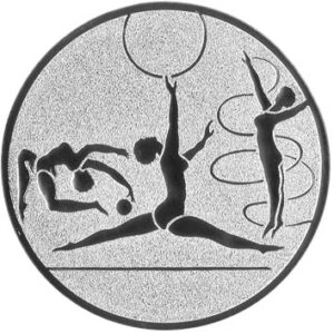 Emblem Turnen Ø50mm Silber