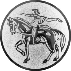 Emblem Reiten Ø50mm Silber
