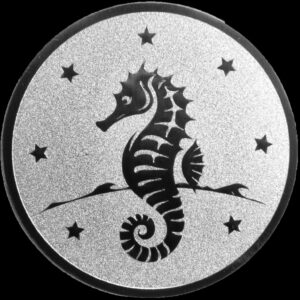 Emblem Seepferd Ø50mm Bronze