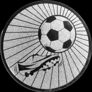 Emblem Fußball Ø50mm Silber