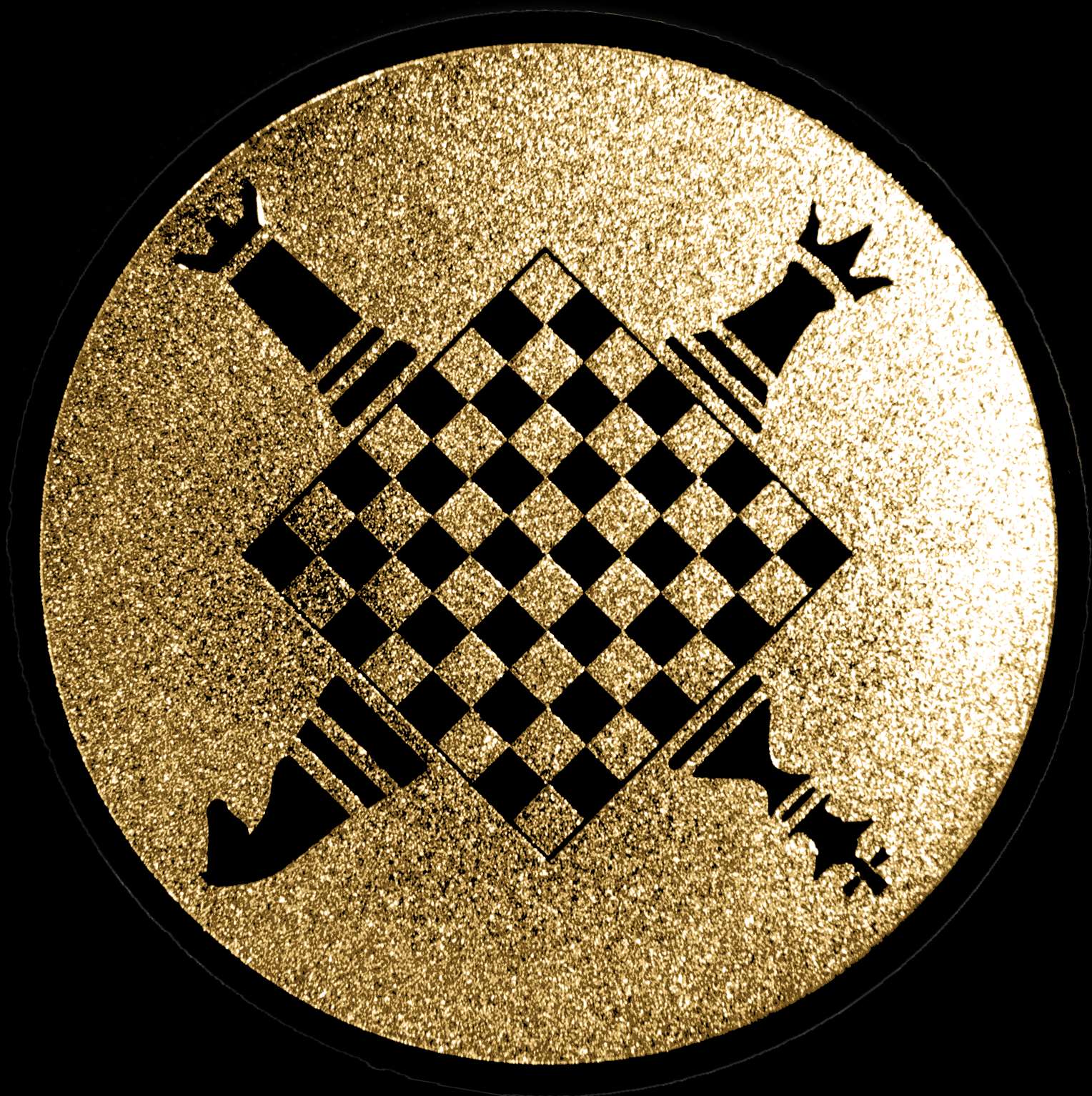 Emblem Schach Ø50mm Gold – Bild 3