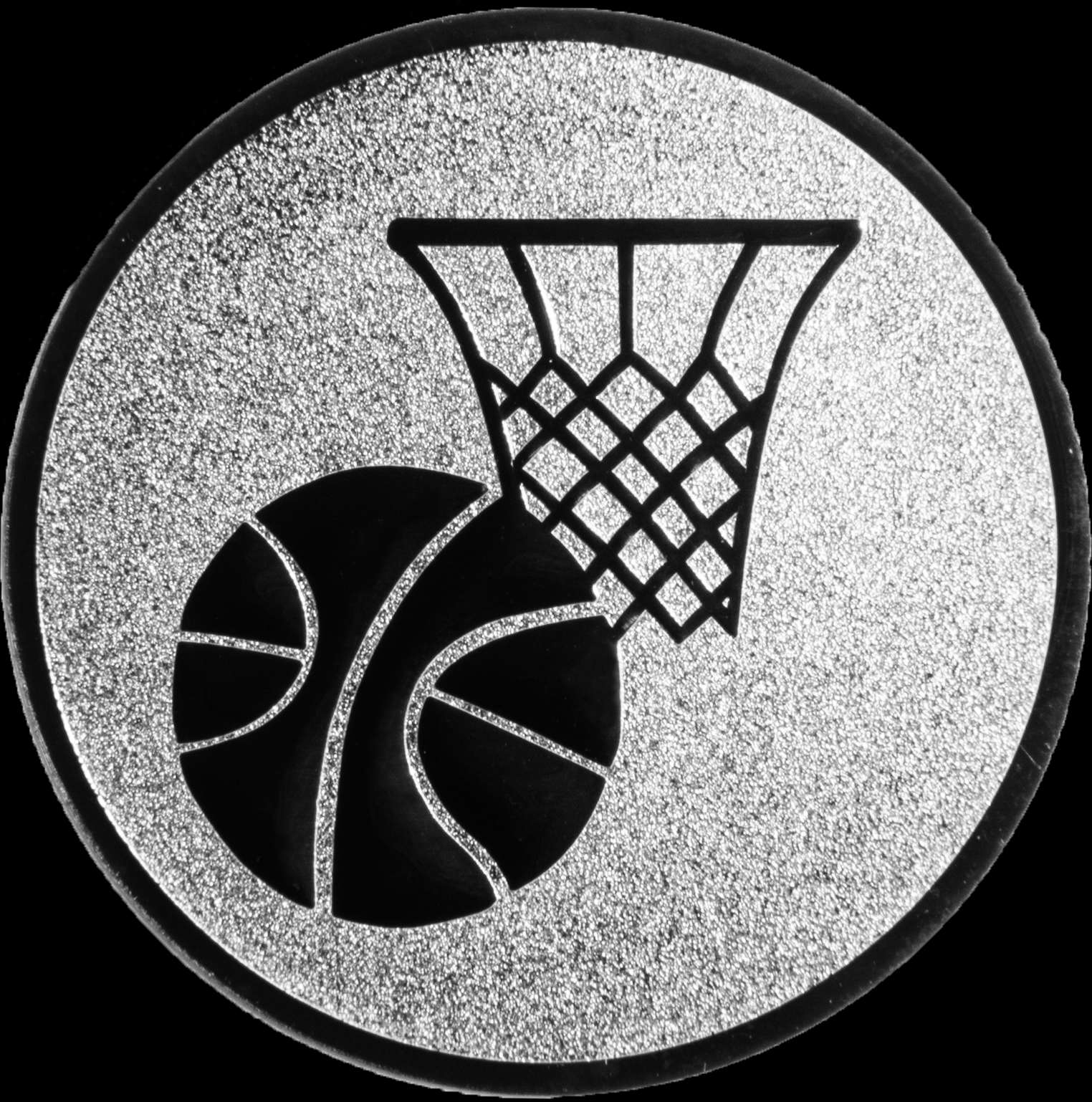 Emblem Basketball Ø50mm Silber