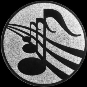 Emblem Musik Ø25mm Silber