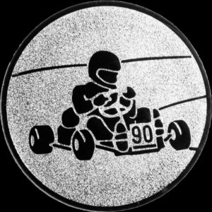 Emblem Go-Kart Ø25mm Silber
