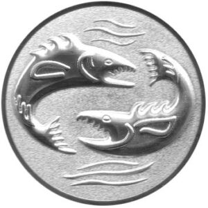 Emblem Angeln 3D Ø50mm Silber