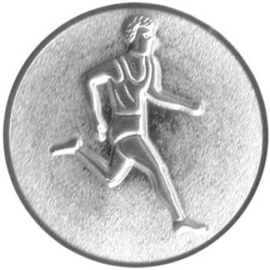 Emblem Läufer 3D Ø25mm silber