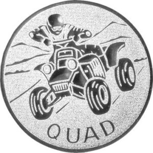 Emblem Quad Ø50mm silber