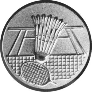 Emblem Badminton 3D Ø50mm sil.